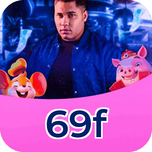 Interface do aplicativo 69f mostrando jogos disponíveis no iOS e Android